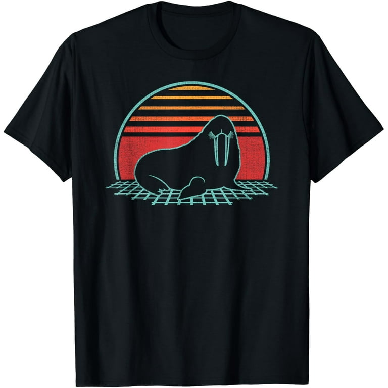 Walrus T-Shirt, Vintage Retro Style T-Shirt