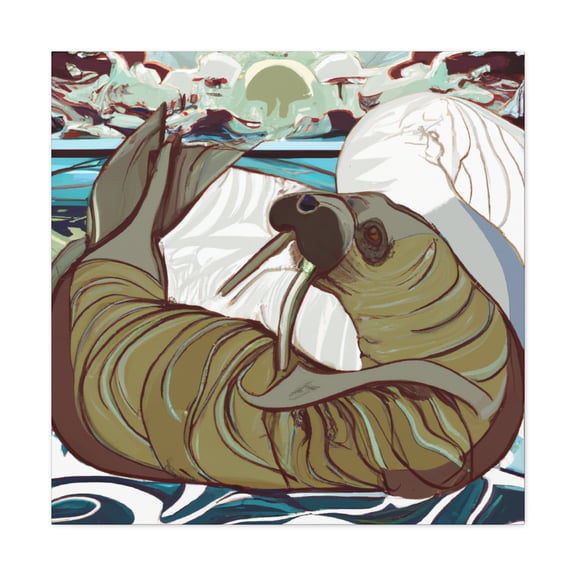 "Walrus Slumbering Peacefully" - Canvas