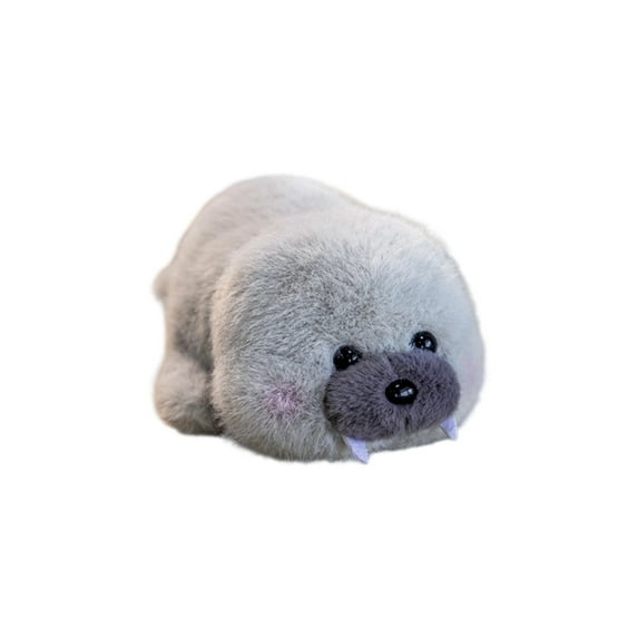 Walrus Stuffed Animal Plush Toy, Chubby Cheeks Design Soft Plush Doll With Mark, Birthday Gift For Kids, Ocean Theme Decor For Bedroom, Playroom