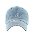 thumbnail image 1 of Walrus Vintage Baseball Cap Embroidered Cotton Adjustable Distressed Dad Hat Light Denim, 1 of 1