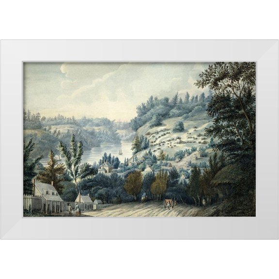 Walsh, Edward 14x11 White Modern Wood Framed Museum Art Print Titled - Queenstown, Upper Canada on the Niagara