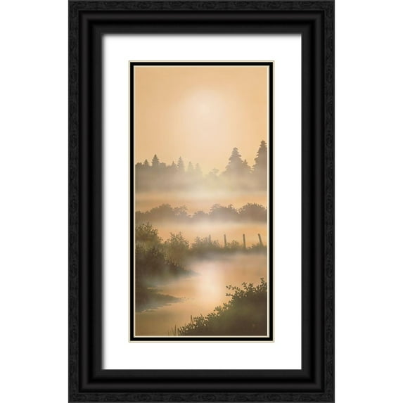 Walsh, Peter 9x14 Black Ornate Wood Framed with Double Matting Museum Art Print Titled - MORNING MIST