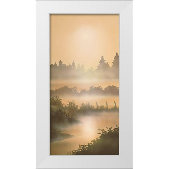 Walsh, Peter 9x14 White Modern Wood Framed Museum Art Print Titled - MORNING MIST