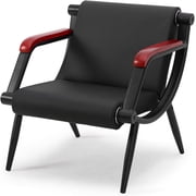 Walsport 1 Seat Office Reception Waiting Room Living Room Chair W/ PU Leather Visitor Guest Sofa for Clinic,Airport,Hospital,Barber,Salon,Bank