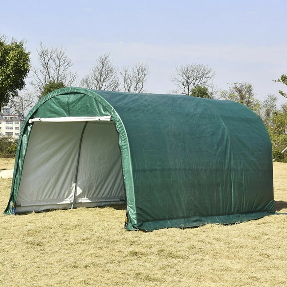 Walsport 10’ x 15’ x 8’ Green Heavy Duty Carport