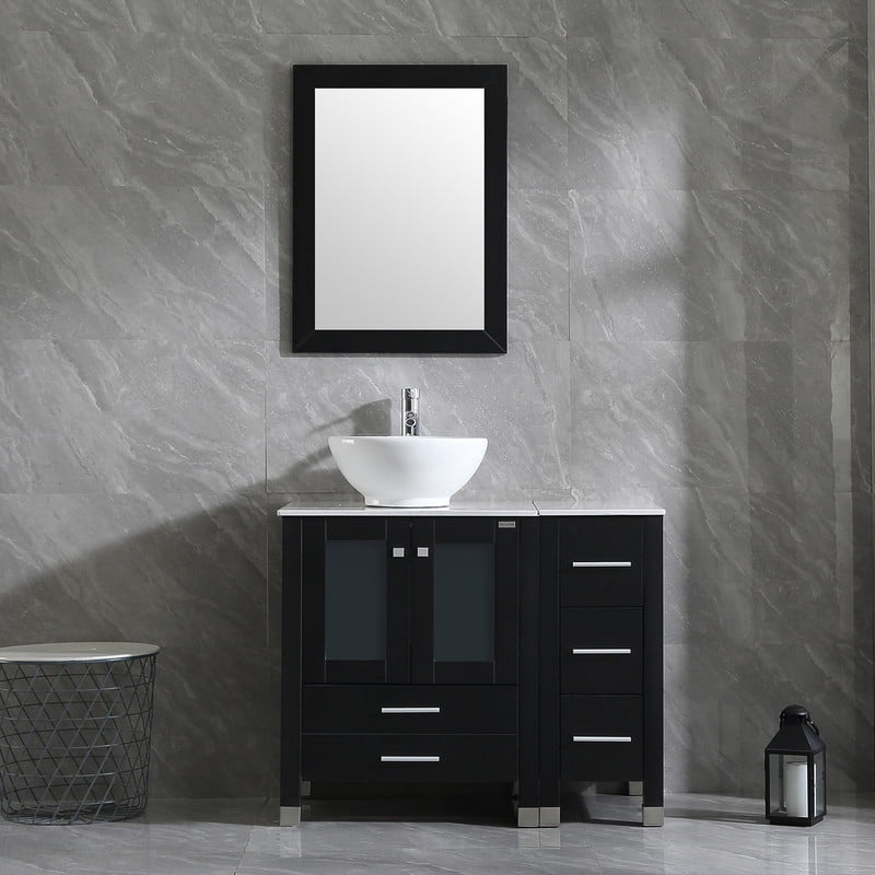 Walsport 36" Luxurious Bathroom Vanity and Sink Combo Wood Top