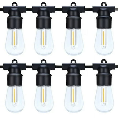 Walsport 96Ft LED Outdoor String Light,Lamp string for Patio Garden Gazebo Bistro Cafe Backyard