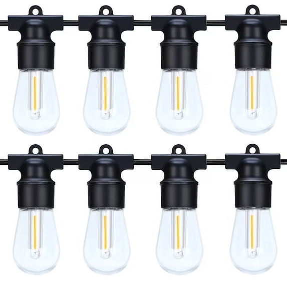 Walsport 96Ft LED Outdoor String Light,Lamp string for Patio Garden Gazebo Bistro Cafe Backyard