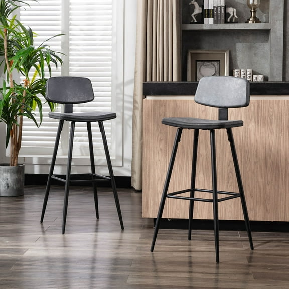 Walsport Bar Stool Black, Set of 2