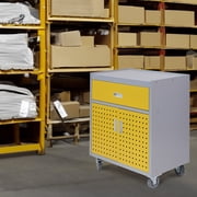 Walsport Tool Box with Drawer,30"Multi-Purpose Tool Chest Organizer with Wheels for Garage,WarehouseYellow