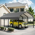 thumbnail image 1 of Walsunny 12X20 FT Carport, Heavy Duty Carport Canopy with Galvanized Steel Roof and Frame, Metal Carport Upgraded Extra Large Garage, 1 of 9