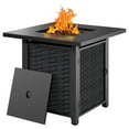 thumbnail image 1 of Walsunny 28" Propane Fire Pit Table 50,000 BTU Steel Gas Fire Pit with Removable Lid & Waterproof Cover and Tables, 1 of 7