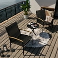 thumbnail image 1 of Walsunny 3 Piece Outdoor Patio Furniture Set Textilene Patio Bistro Set with Coffee Table Light Grey, 1 of 9