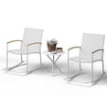 thumbnail image 1 of Walsunny Outdoor Rocking Bistro Set 3 Piece Metal Patio Porch Furniture with 2 Patio Rocking Chairs 1 Patio Table,White, 1 of 12
