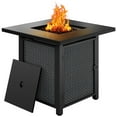thumbnail image 1 of Walsunny 28" Propane Gas Fire Pit Table 50,000 BTU Square Outdoor Table with Removable Lid & Waterproof Cover, 1 of 7