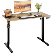 Walsunny Electric Standing Desk, Height Adjustable Desk 48 x 24 Ergonomic Stand Up Desk with Electric Lift & Memory Preset for Home Office, Walnut & Black