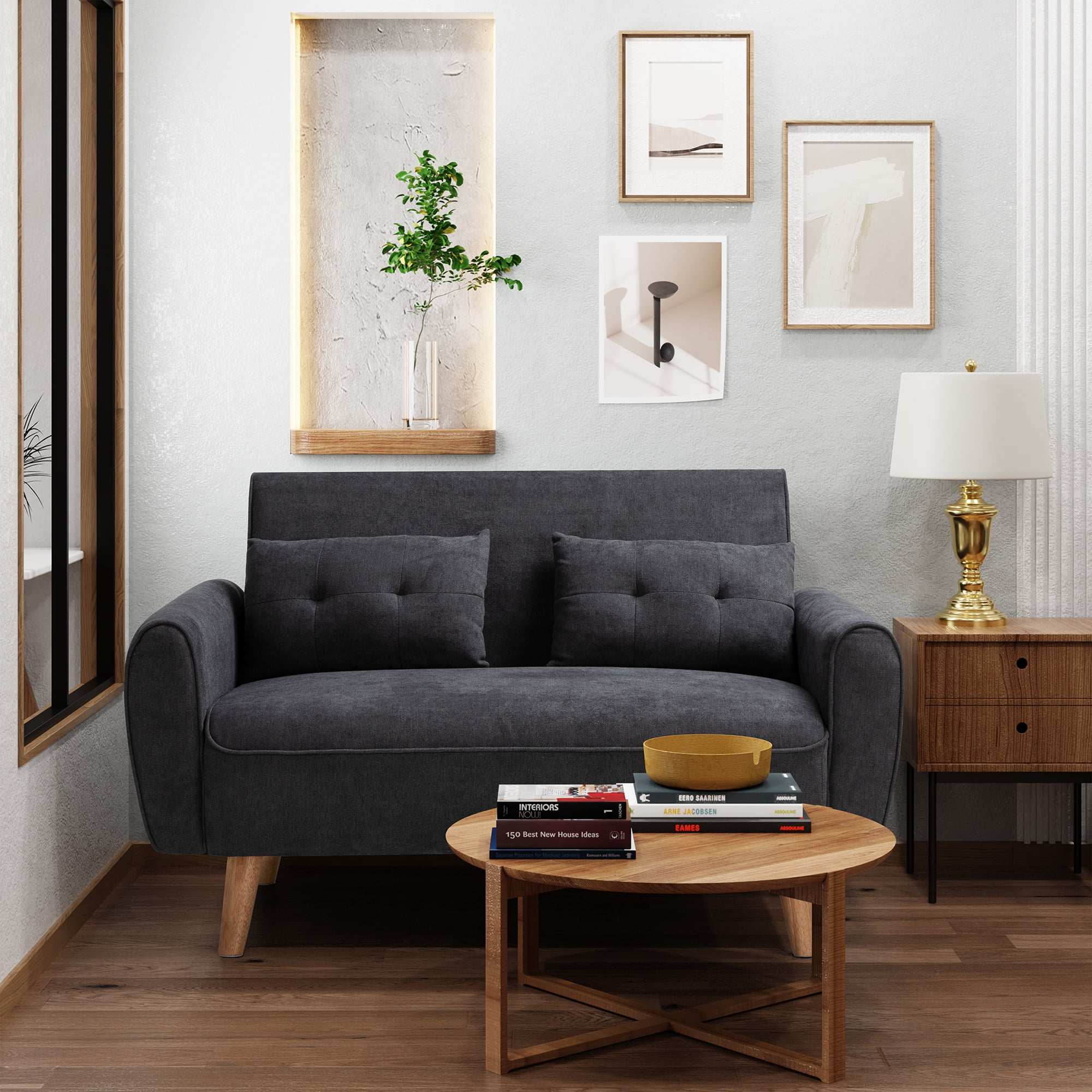 Modern Loveseat Couch Sofa Fabric