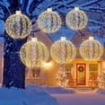 thumbnail image 1 of Walsunny 6 Pack Christmas LED Light Balls Outdoor Hanging Light Spheres 360 LED for Christmas Decor, Patio, Tree, 1 of 8