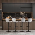 thumbnail image 1 of Walsunny Adjustable Bar Stools Set of 4 Leather Upholstered Swivel Counter Stools Counter Height Bar Stools with Large Base, Room Bar, Beige, 1 of 9