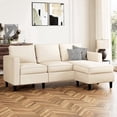 thumbnail image 1 of Walsunny 73.6" Convertible Sectional Sofa Couch, Modern L-Shaped Couch 3 Seat Sofa Sectional with Reversible Chaise, Space-Saving Sofa for Living Room, Apartment, Small Space, Beige, 1 of 11