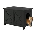 thumbnail image 1 of Walsunny Hidden Cat Litter Box Cat Washroom with Double Removable doors and Divider Indoor for Living Room Black, 1 of 8