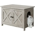 thumbnail image 1 of Walsunny Hidden Cat Litter Box Cat Washroom with Double Removable doors and Divider Indoor for Living Room Gray, 1 of 7