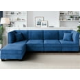 Walsunny Convertible Modular Sofa, Durable Velvet UShape Sectional