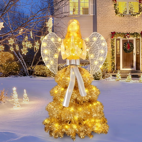 Walsunny Outdoor Decorations,Outdoor Decorative LED Lighted Angel,Holiday Decor Stake Light for Lawn,Garden,Gazebo,Bistro,Cafe,Backyard,Party,Wedding