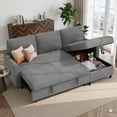 thumbnail image 1 of Walsunny Pull Out Sectional Sleeper Sofa Bed L Shape Couches with Reversible Storage Chaise for Living Rooms Small Rooms Apartment,Light Gray, 1 of 7