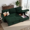 thumbnail image 1 of Walsunny Pull Out Sectional Sleeper Sofa Bed L Shape Couches with Reversible Storage Chaise for Living Rooms Small Rooms Apartment,Green, 1 of 8