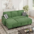 thumbnail image 1 of Walsunny Pull Out Sectional Sleeper Sofa Bed L Shape Couches with Reversible Storage Chaise for Living Rooms Small Rooms Apartment,Green, 1 of 7