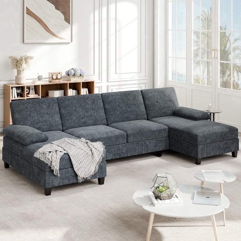 PWA☆UNI-02 CHARCOAL XL Walsunny 49'' Loveseat Sofa, Modern 2-Seater, Upholstered with