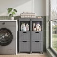 thumbnail image 1 of Walsunny 2PCS Bathroom Storage Cabinets Floor Cabinet Organizer Freestanding Narrow Cabinet with Drawer Open Shelf for Bathroom Laundry Gray, 1 of 7