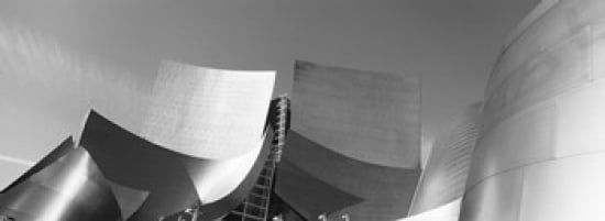 Walt Disney Concert Hall Los Angeles California USA Canvas Art - Panoramic Images (36 x 13)