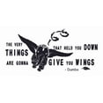 thumbnail image 1 of Walt Disney Dumbo Movie Quotes Wall Decal - 10" x 20" DIY Stick And Peel Kids Nursery Bedroom Vinyl Adhesive Decor Home Decoration Sticker | The Very Things That Held You Down Are Gonna Give You Wings, 1 of 4