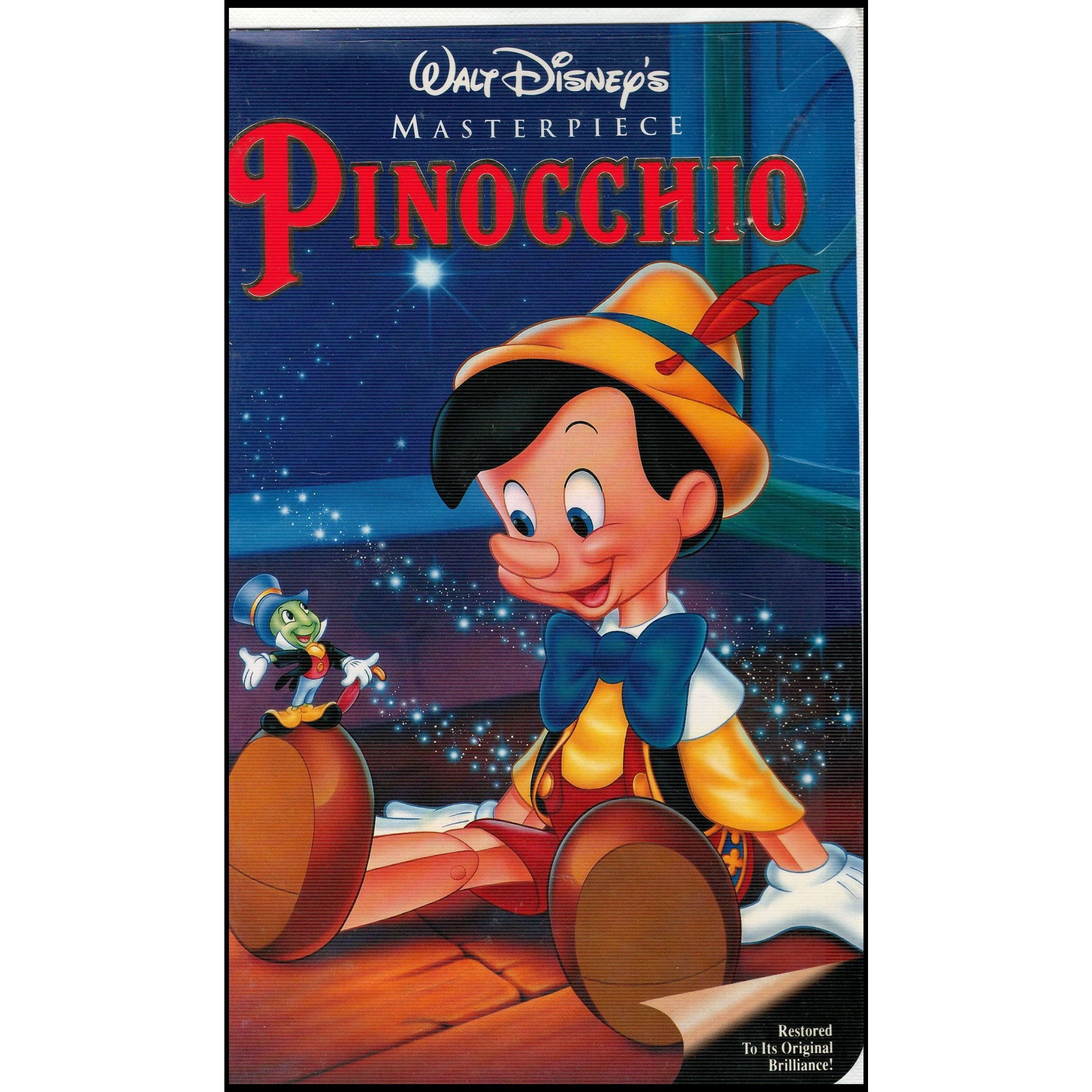 Pinocchio Walt Disney's Masterpiece (VHS Tape) - Walmart.com, image size:2633x2633