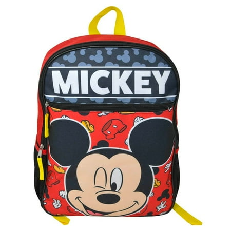 Walt Disney Mickey Mouse Nylon School Backpack for Boys and Girls 16"