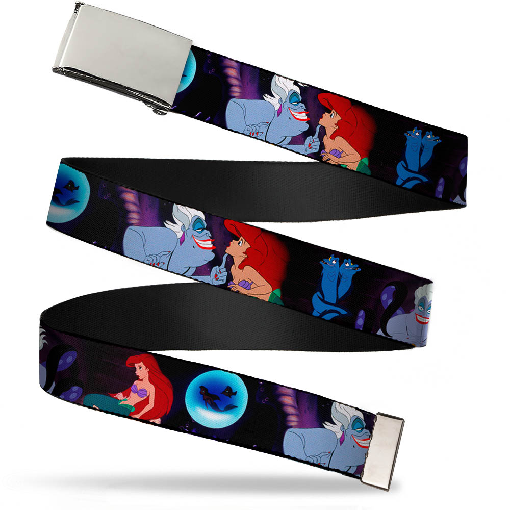 Disney Belt, Flip Web Belt The Little Mermaid Ariel Ursula Scenes, 1.0 ...