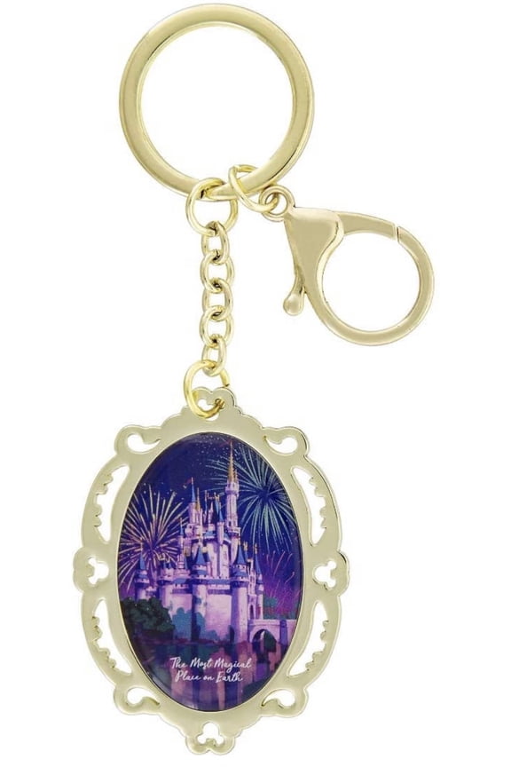 Disney Parks Castle The Most Magical Place on Earth WDW Keychain Day Night