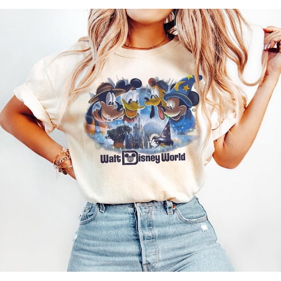 Walt Disney World Happiest Place On Earth Vintage T Shirt, Vintage Mickey Pluto Donald Goofy Disney Shirt, Walt Disney World Tee, Epcot Park