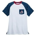 thumbnail image 1 of Walt Disney World Mickey Mouse Americana Raglan Mens America T Shirt Size Small - 4th of July, 1 of 3