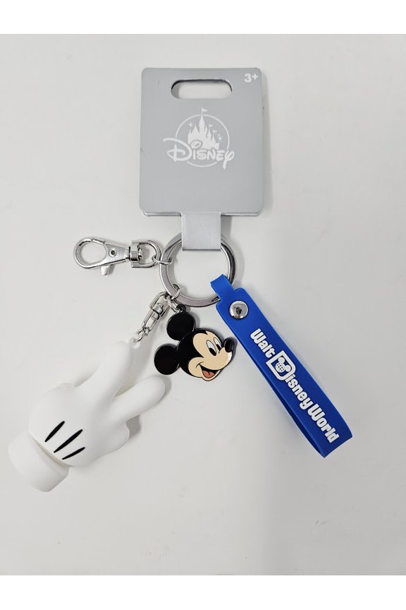 Walt Disney World Mickey Mouse Blue Wristlet Lanyard Keychain