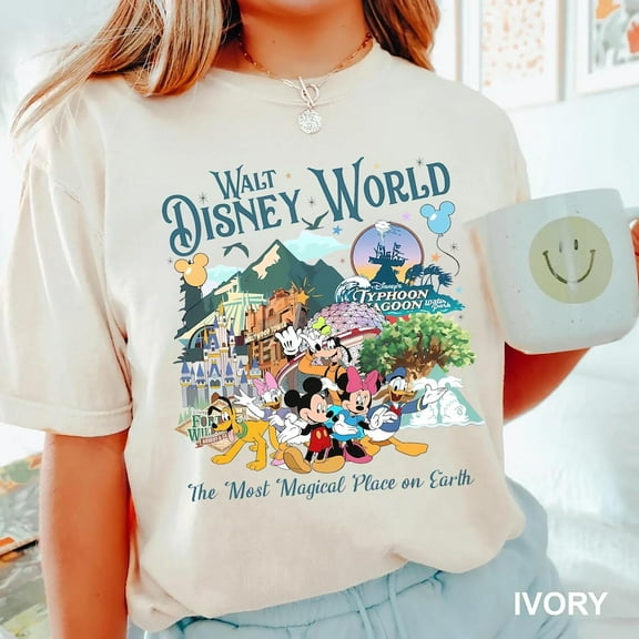 Walt Disney World Shirt Disney Mickey Magic Kingdom Tee Animal Kingdom Epcot Typhoon Lagoon Family Trip Tee Most Magical Place on Earth Gift