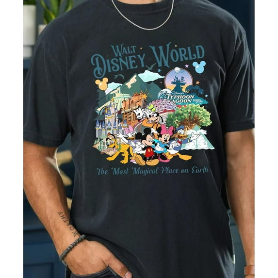 Walt Disney World Shirt Disney Mickey Magic Kingdom Tee Animal Kingdom Epcot Typhoon Lagoon Family Trip Tee Most Magical Place on Earth Gift