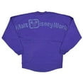 thumbnail image 1 of Walt Disney World Spirit Jersey Portion Purple Glitter Oversized Pullover Shirt (Small, Purple), 1 of 6