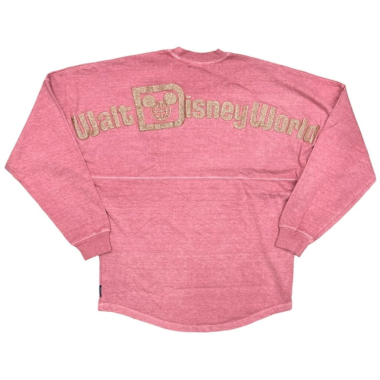 Walt Disney World Spirit Jersey Rose Gold Glitter Oversized Pink