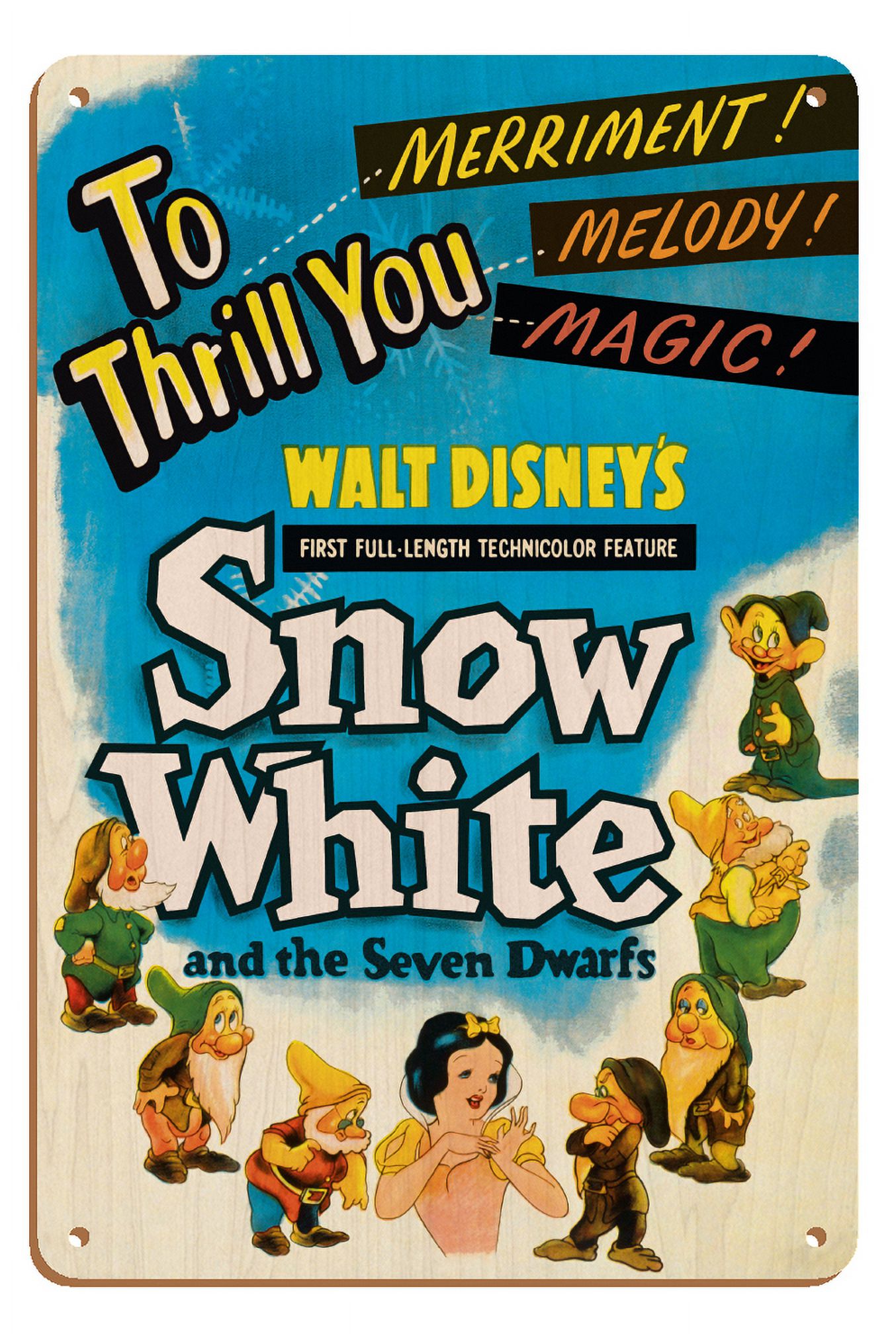 Merrmint Sign Walt Disney’s Snow White and the Seven Dwarfs - To Thrill You Merriment ...