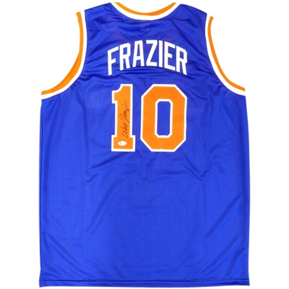 Walt Frazier Autographed New York (Blue #10) Custom Jersey - JSA