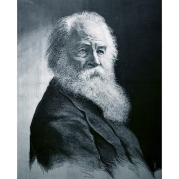 Walt Whitman, Moritz Klinkicht (1845-after 1912 German), Engraving, Poster Print (18 x 24)