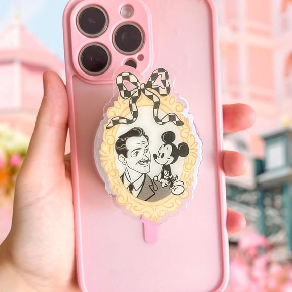 Walt and Mickey Phone Grip  Disney Inspired Phone Holder  Disney Inspired Grip  Magical Disney Inspired Park Accessory